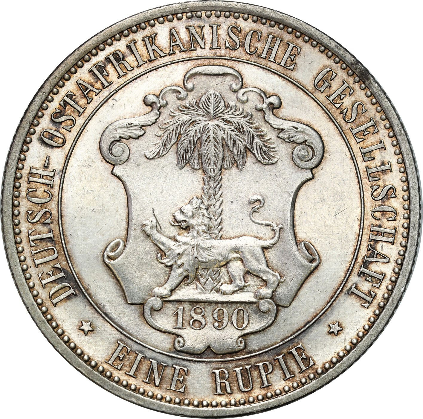  Niemcy, DOA, Afryka Wschodnia. 1 rupia 1890