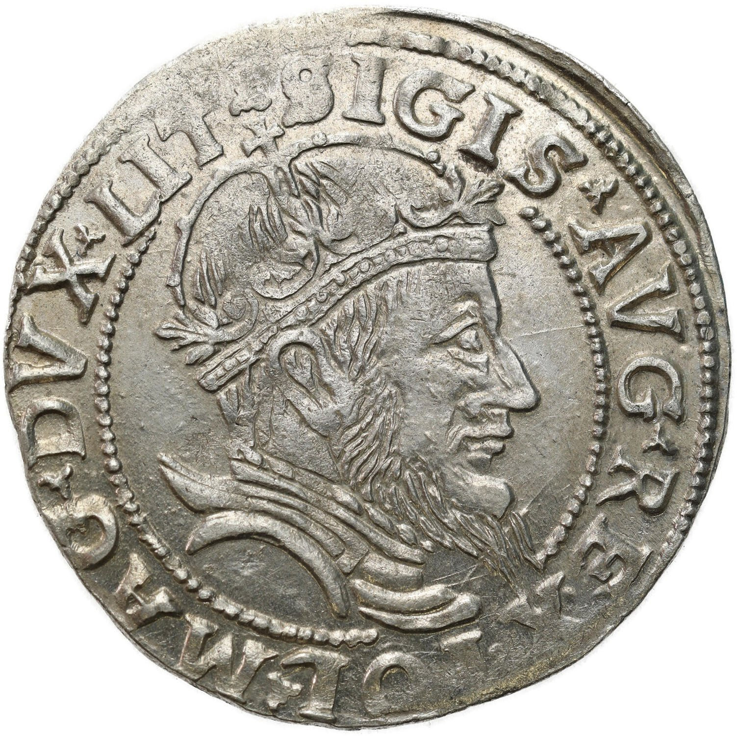 Zygmunt II August. Grosz na stopę litewską 1556, Wilno - PIĘKNY i EKSTREMALNIE RZADKI