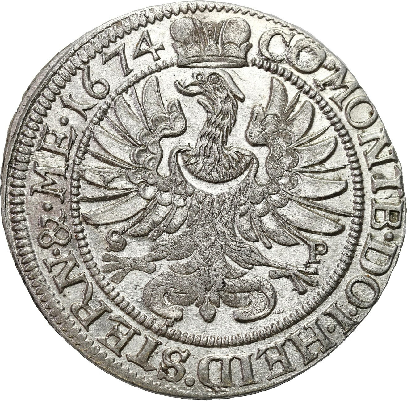 Śląsk, Księstwo Oleśnickie Sylwiusz. Fryderyk (1664-1697). 6 krajcarów 1674 SP, Oleśnica - PIĘKNE