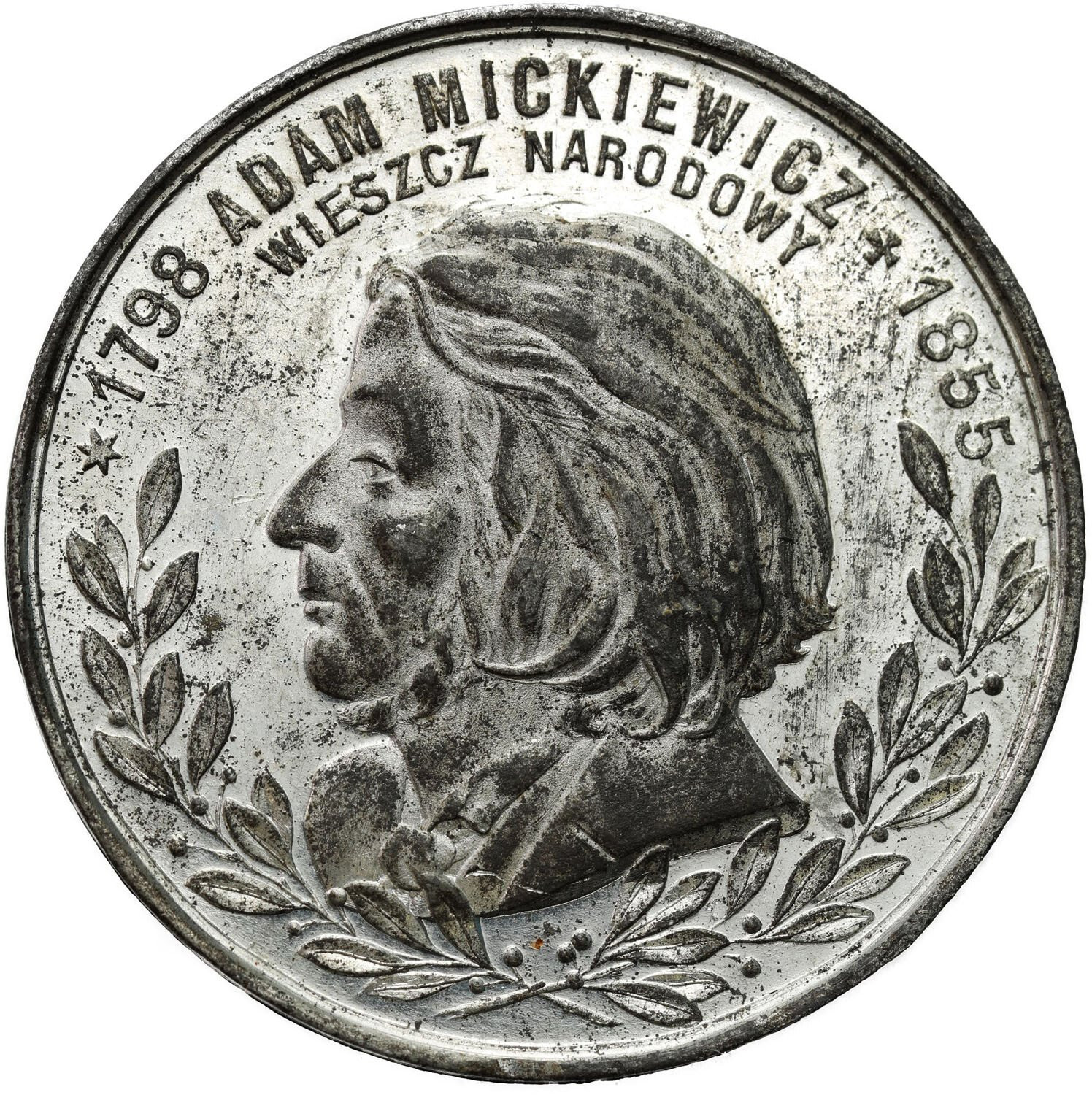Medal przeniesienie zwłok Wawel Mickiewicz 1890 - CYNK