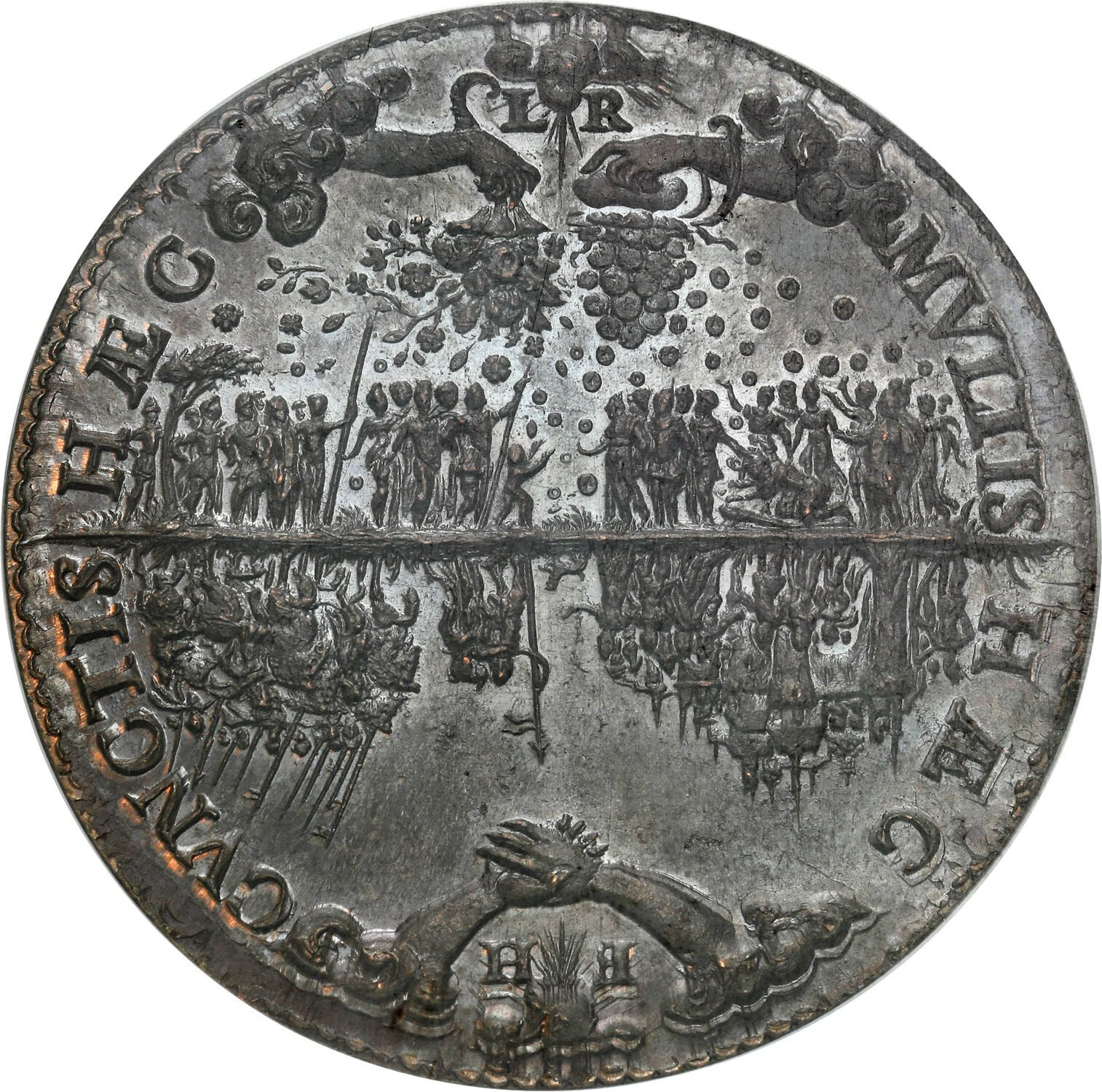 Francja, Polska XIX wiek. Medal Henryk Walezy król Polski i Francji - ugoda Henryka III króla Francji i Polski z wojskami najemnymi w 1587, NGC MS64 BN (MAX)