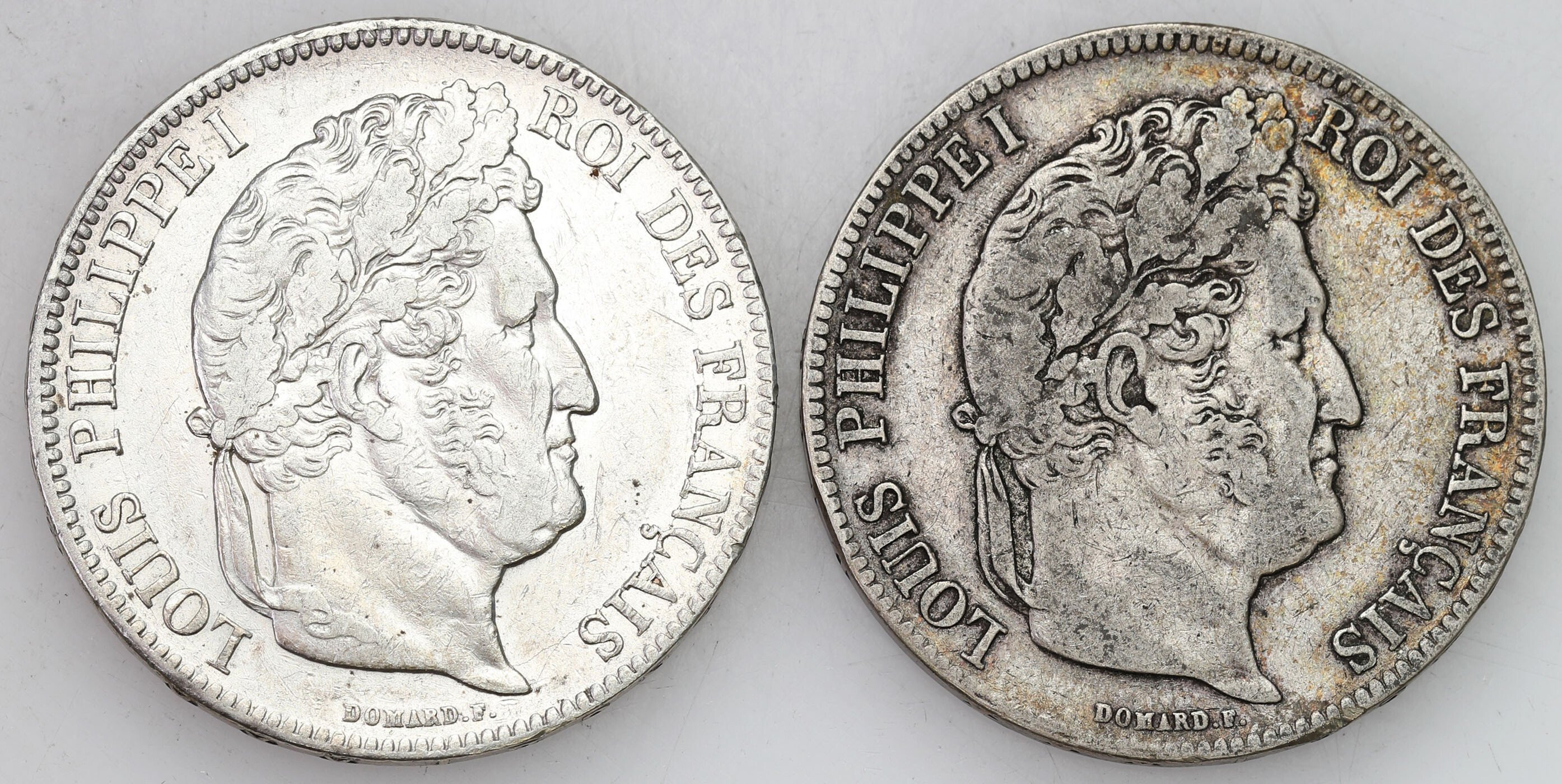 Francja. Louis Philippe I. 5 Franków 1840, zestaw 2 sztuk