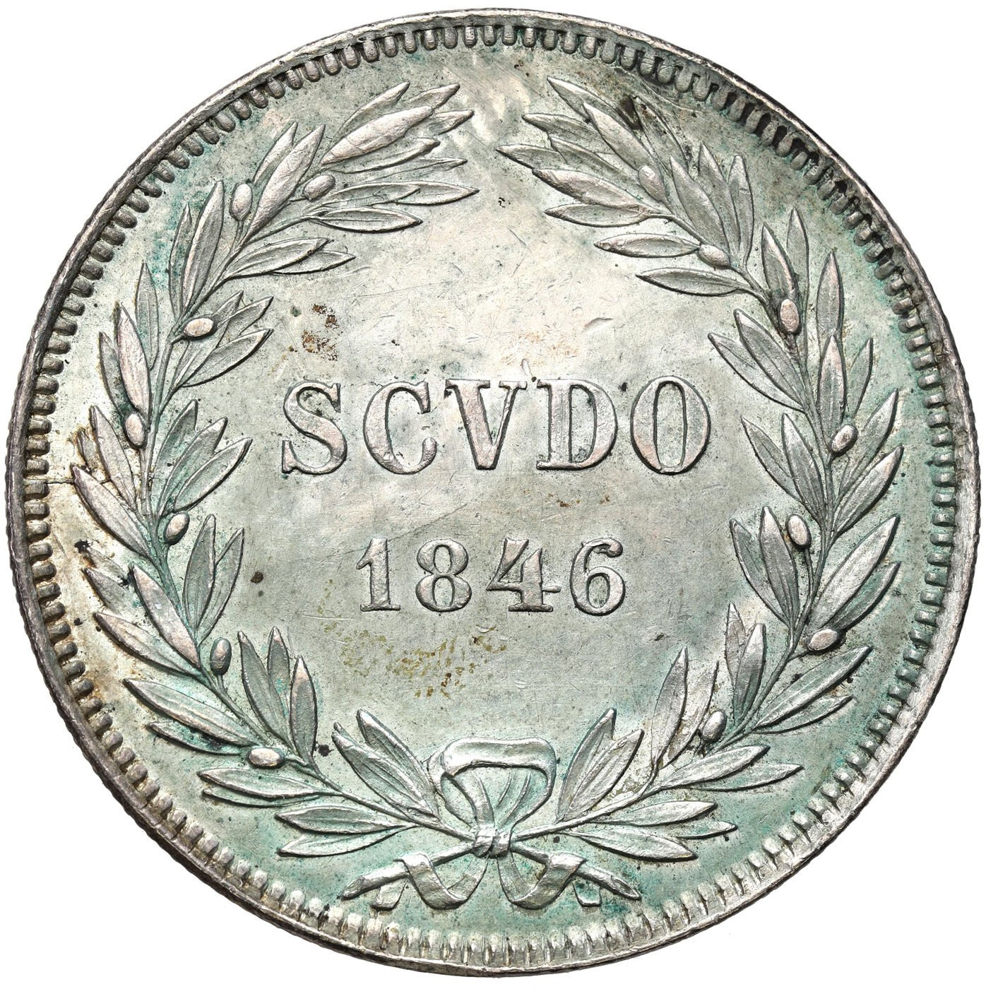 Watykan. Grzegorz XVI (1831–1846). Scudo 1846 R, Rzym