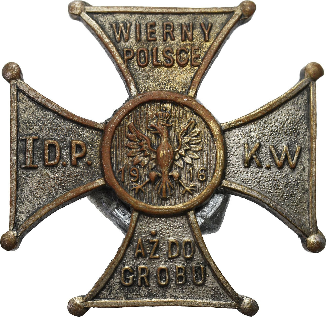 Odznaka 1 Drużyna Polskich Karabinierów Warszawskich 1916 - RZADKA	