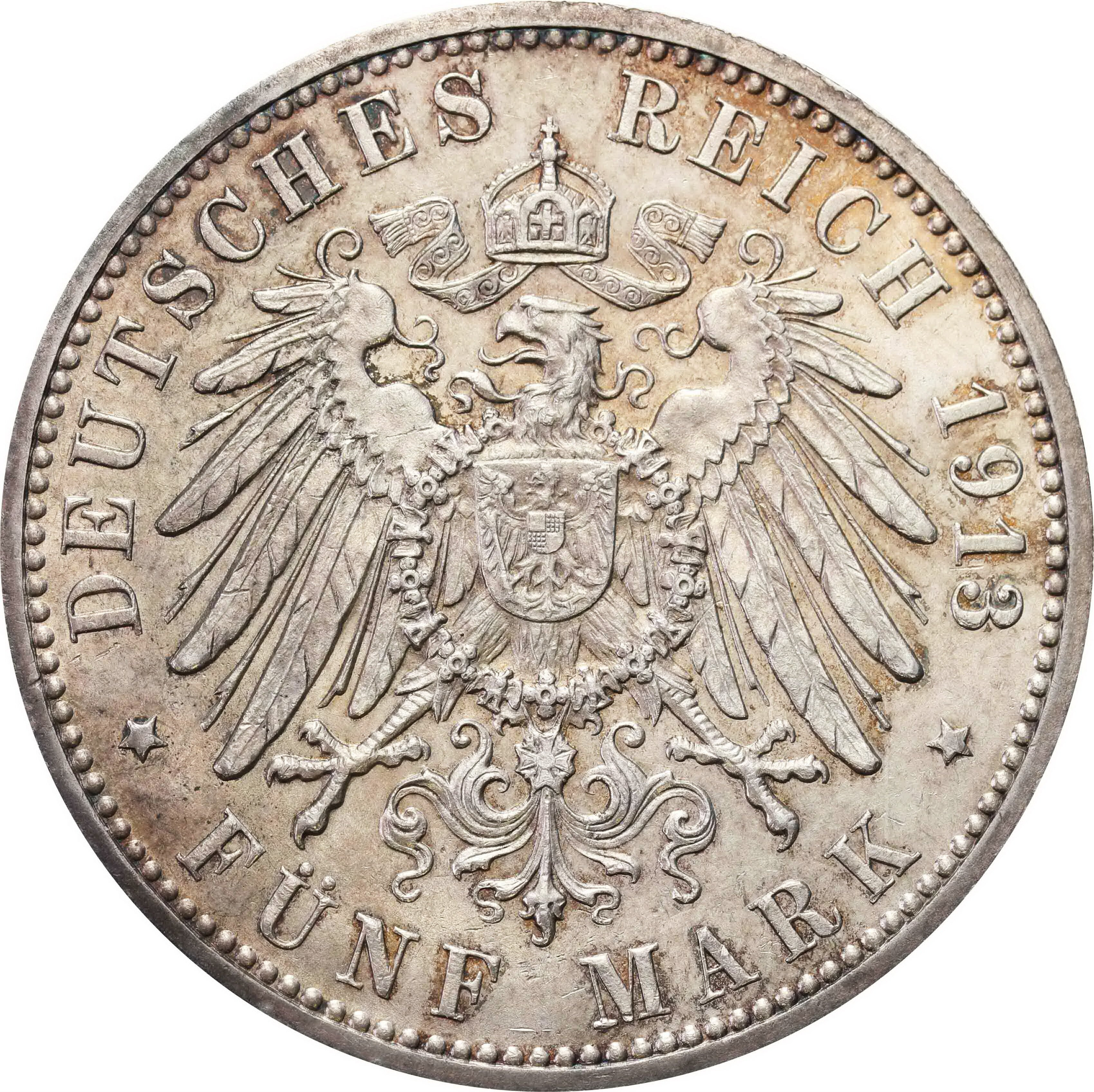 Niemcy, 5 marek 1913 J, Hamburg