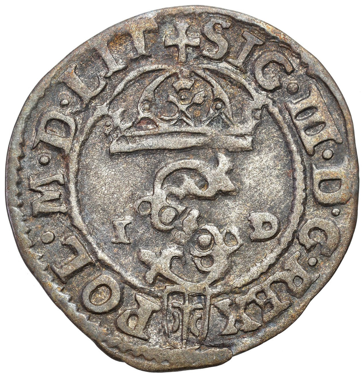  Zygmunt III Waza. Szeląg 1589, Olkusz - znak Półruszt 
