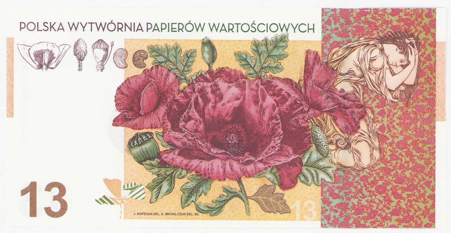 Banknot testowy PWPW - Demeter 13 - RZADKI