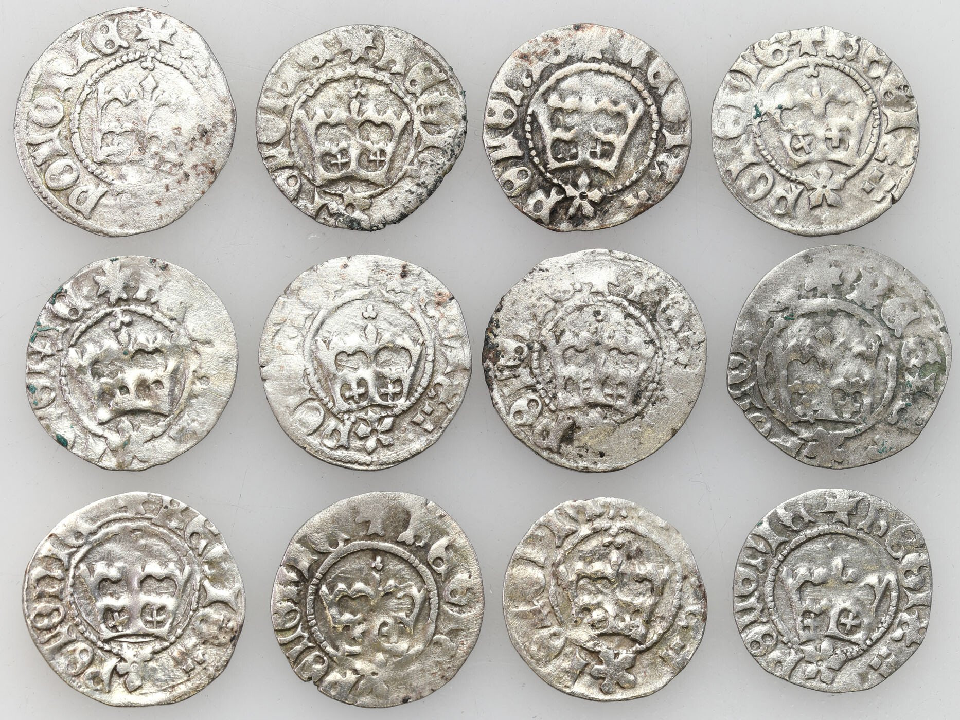 Jan I Olbracht (1492–1501). Półgrosz, zestaw 12 sztuk