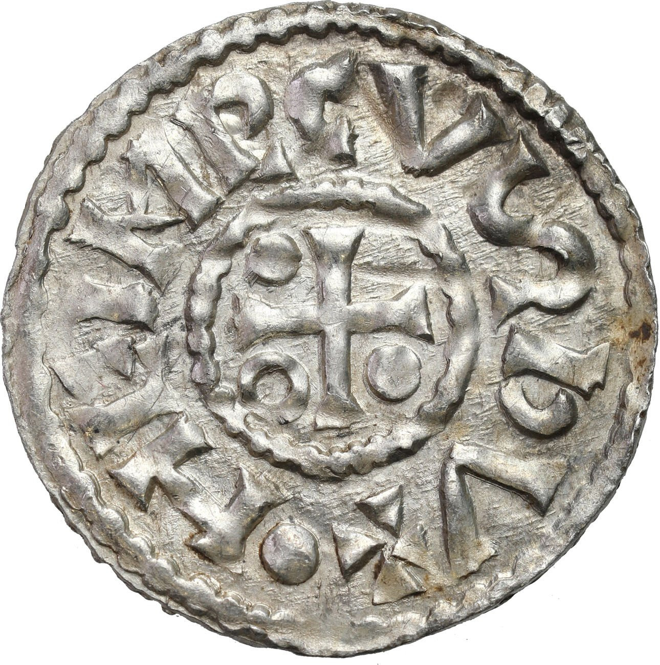 Niemcy, Bawaria, Ratyzbona. Henryk II Kłótnik 985-995. Denar, Ratyzbona