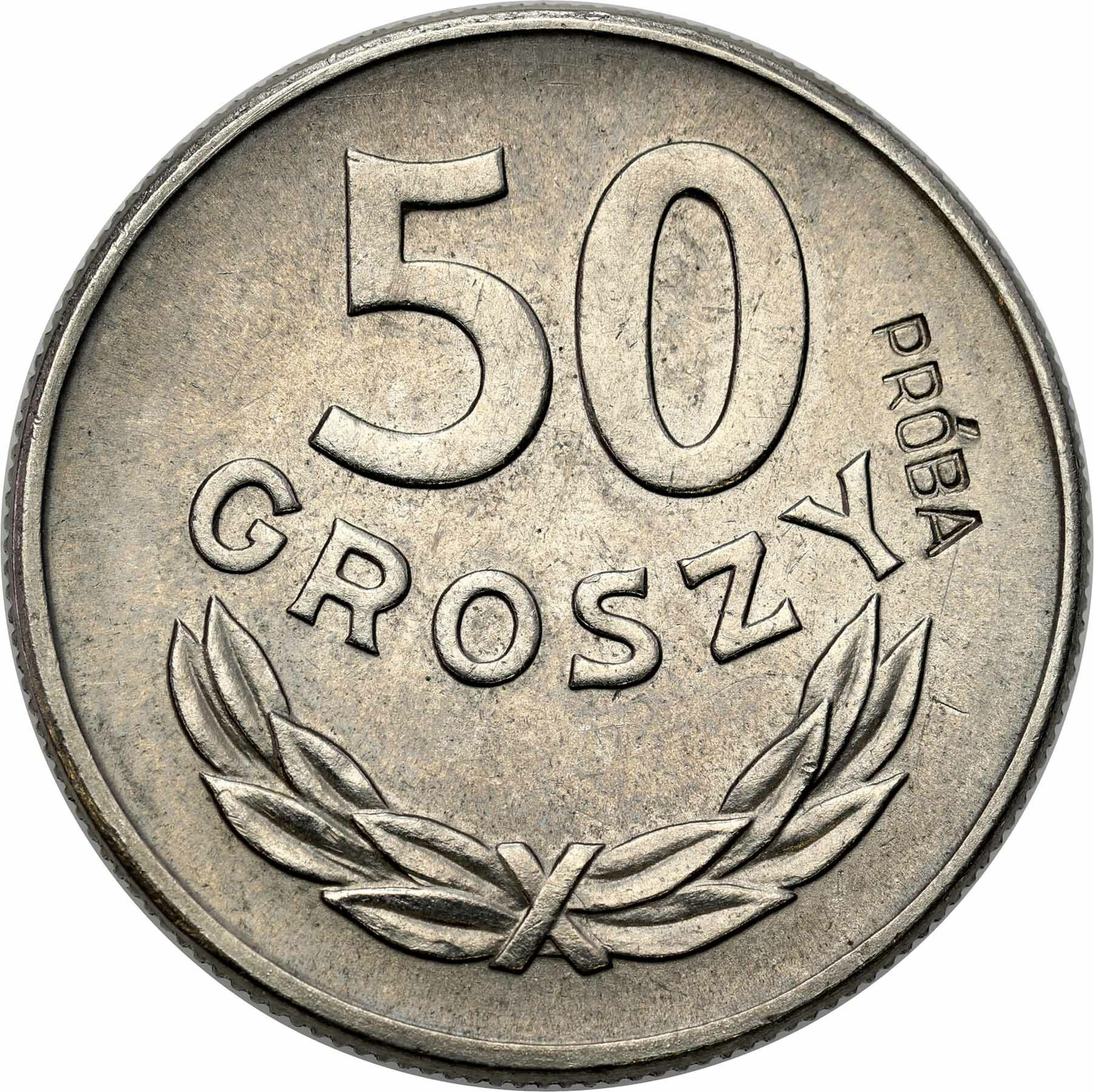 PRL. PRÓBA Nikiel 50 groszy 1957