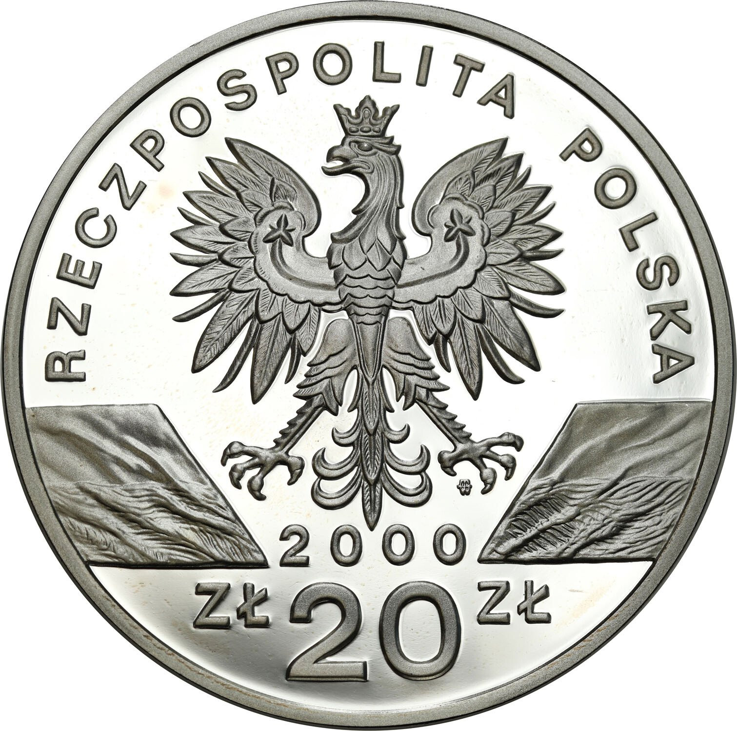 III RP. 20 złotych 2000 Dudek - RZADSZE