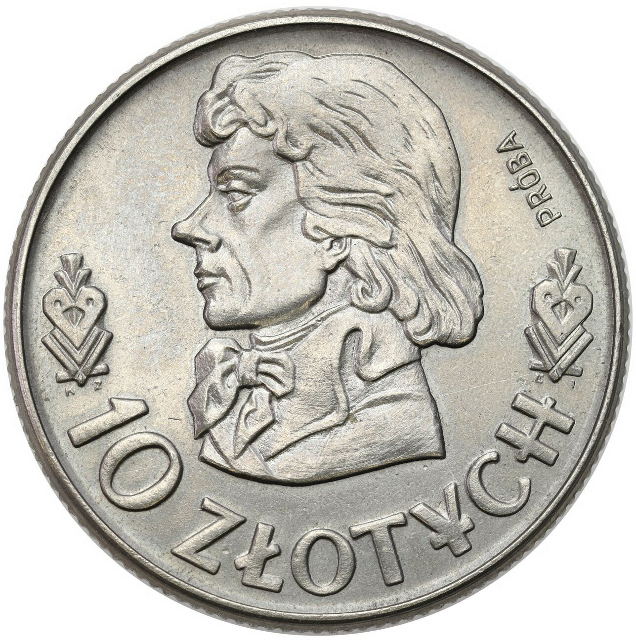 PRL. PRÓBA Nikiel 10 złotych 1960 - Tadeusz Kościuszko