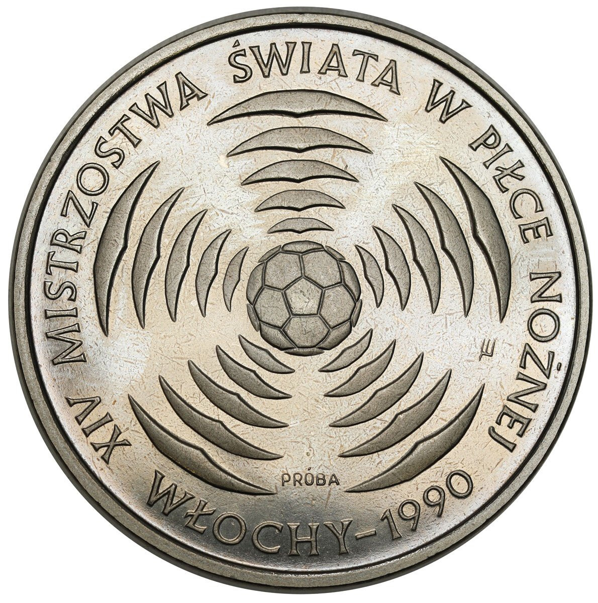 PRL. PRÓBA Nikiel 200 złotych 1988 FIFA Włochy