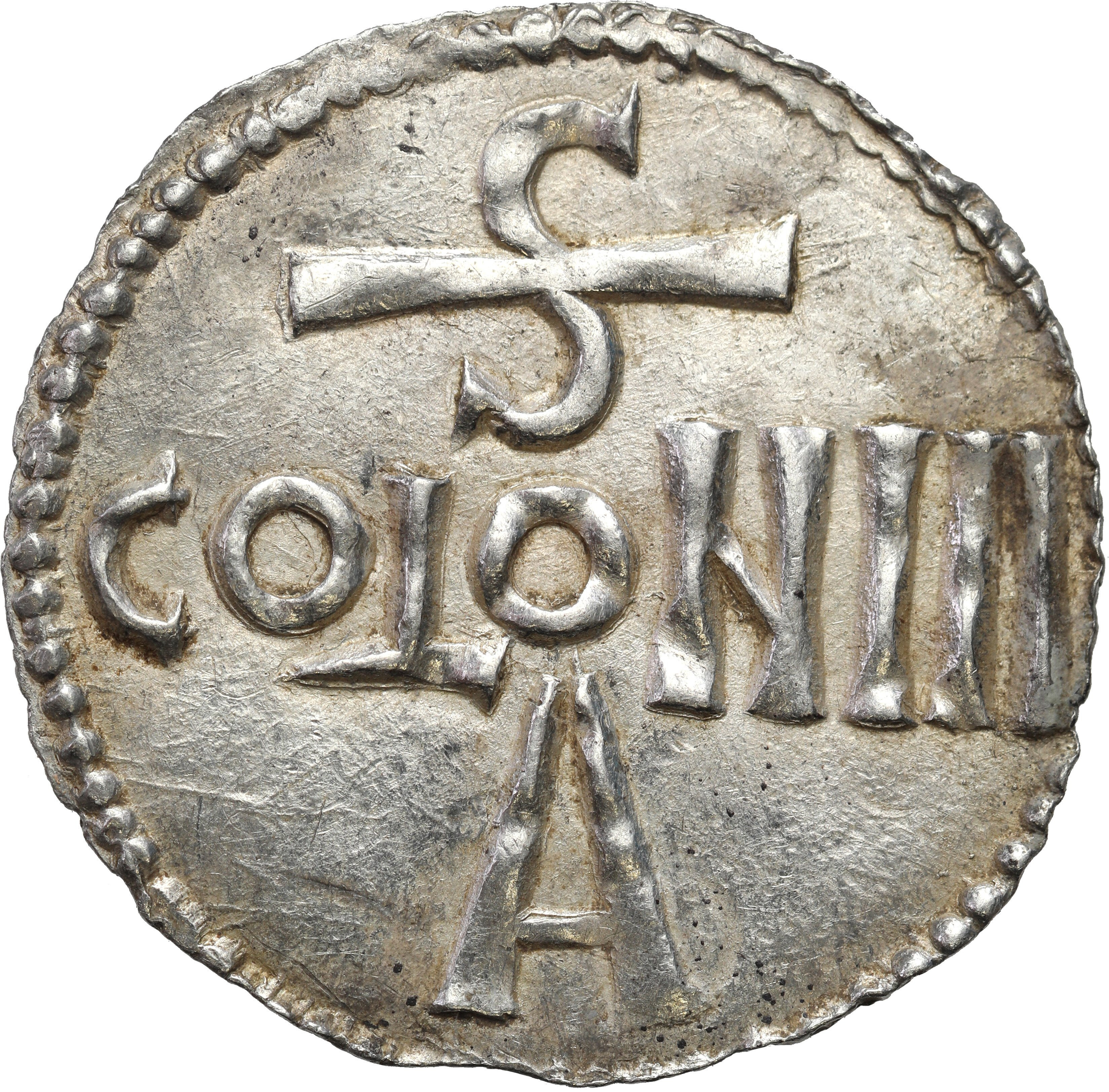 Niemcy, Kolonia. Otto III (983-1002). Denar - PIĘKNY