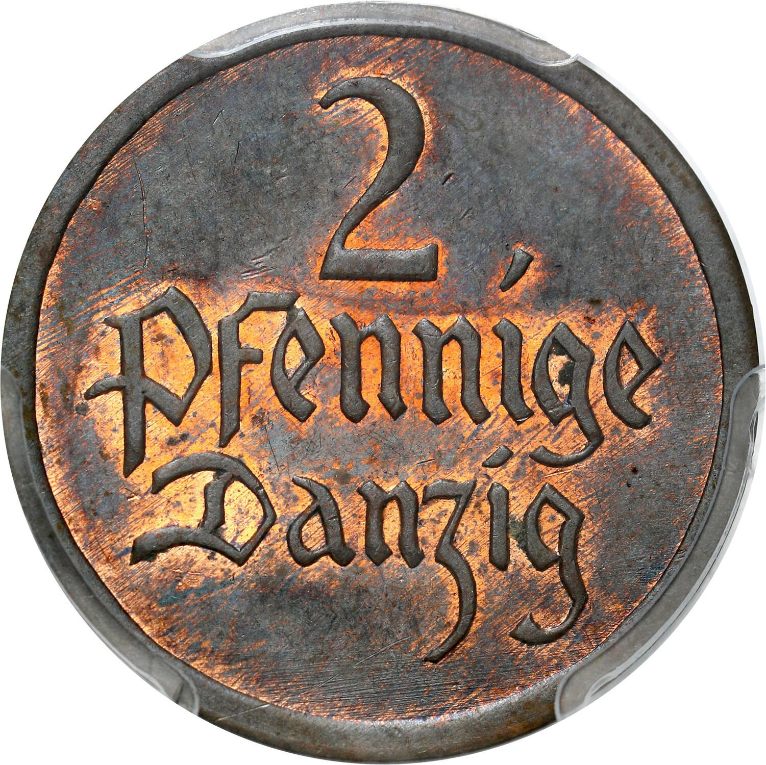 Wolne Miasto Gdańsk/ Danzig. 2 fenigi 1926, Berlin PCGS MS62 BN