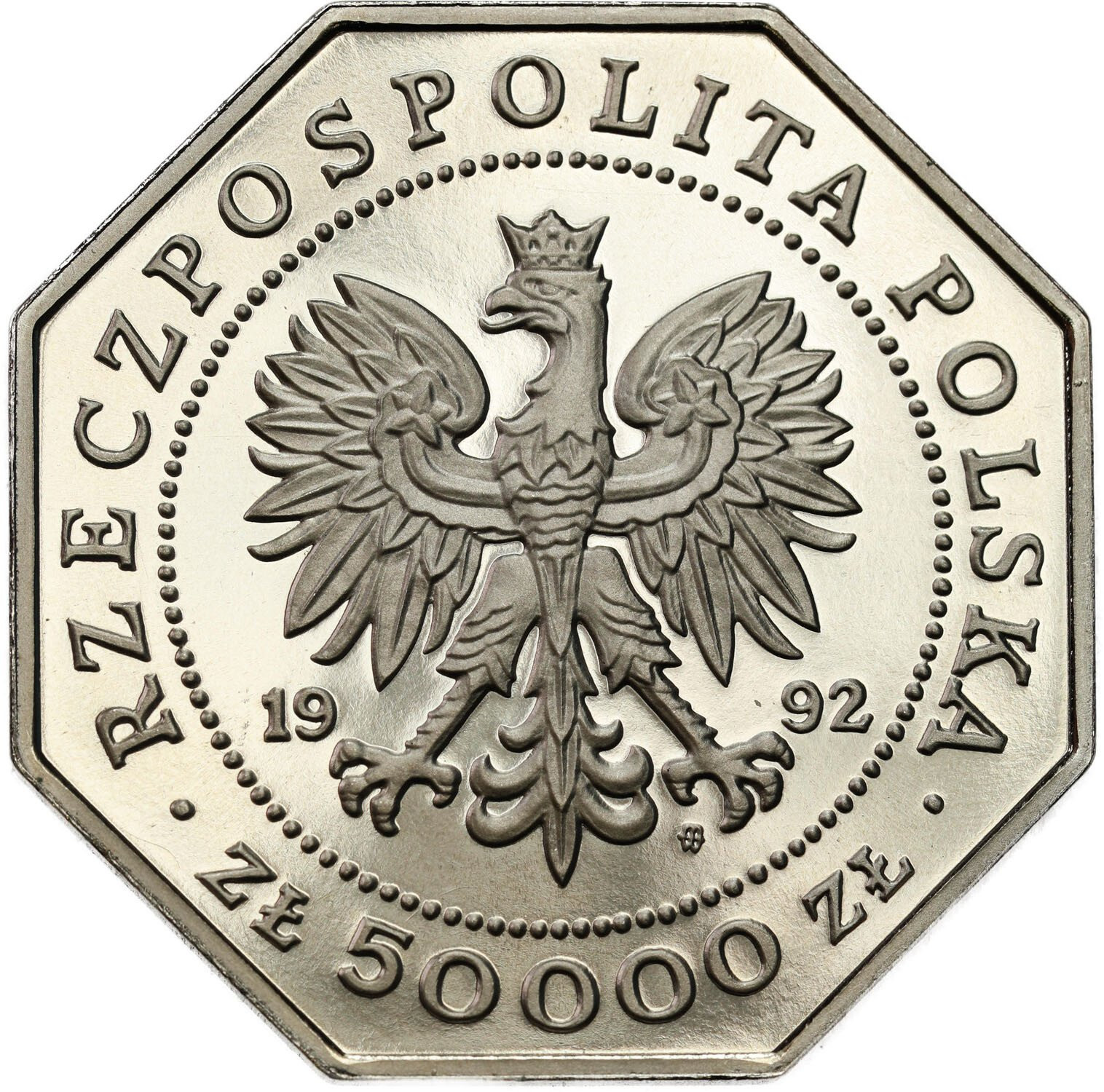 PRÓBA Nikiel 50.000 złotych 1992 - 200 lat Orderu Virtuti Militari