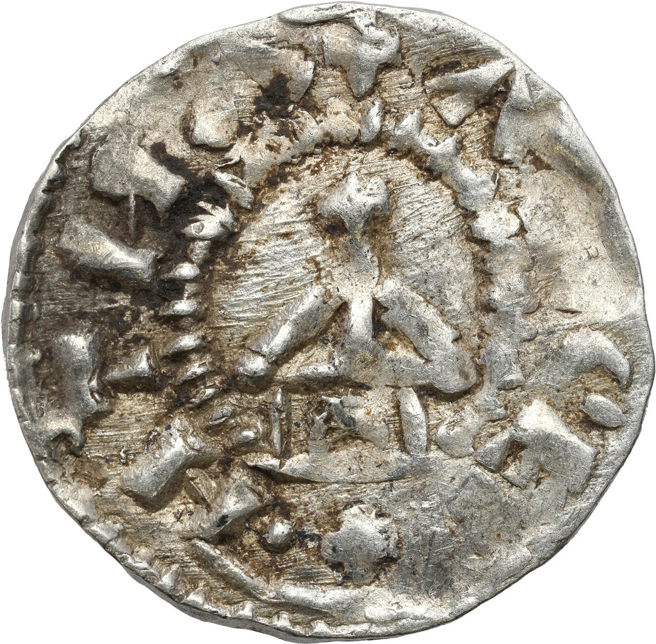 Niemcy, Szwabia – Strasburg. Otto III (983–1002). Denar 983-1002