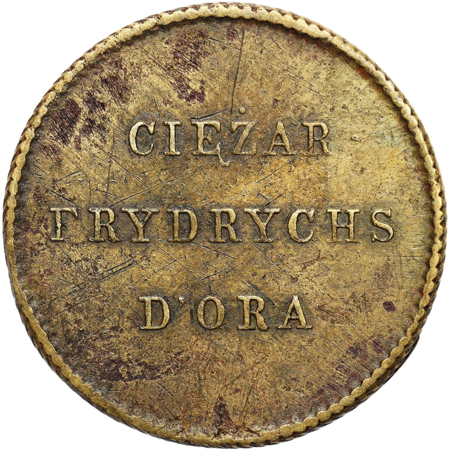 Królestwo Polskie/Rosja. Odważnik Friedrich d`ora pruskiego - RZADKI