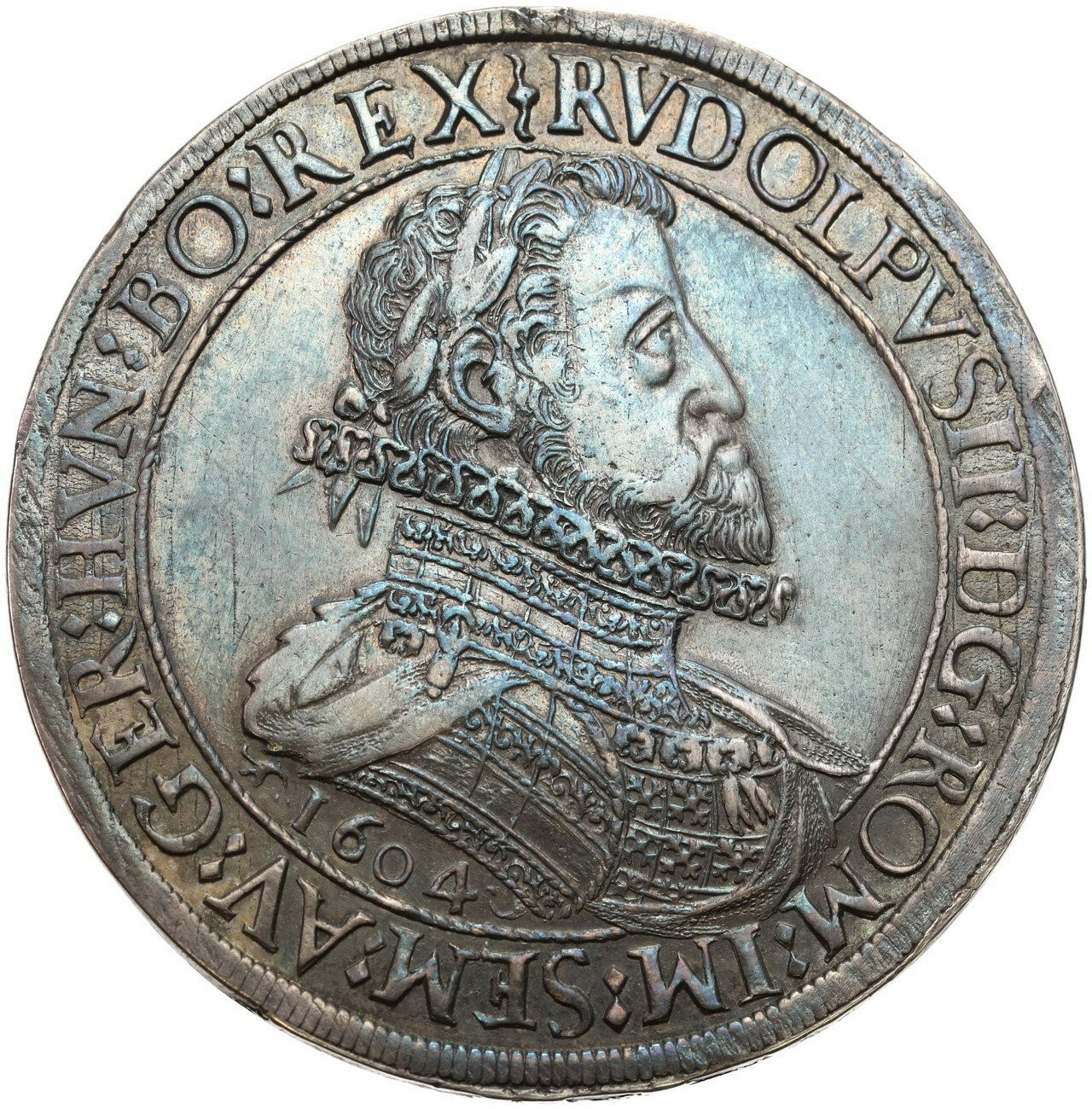 Austria. Rudolf II (1576-1608). Dwutalar (2 talary) 1604, Hall – PIĘKNE