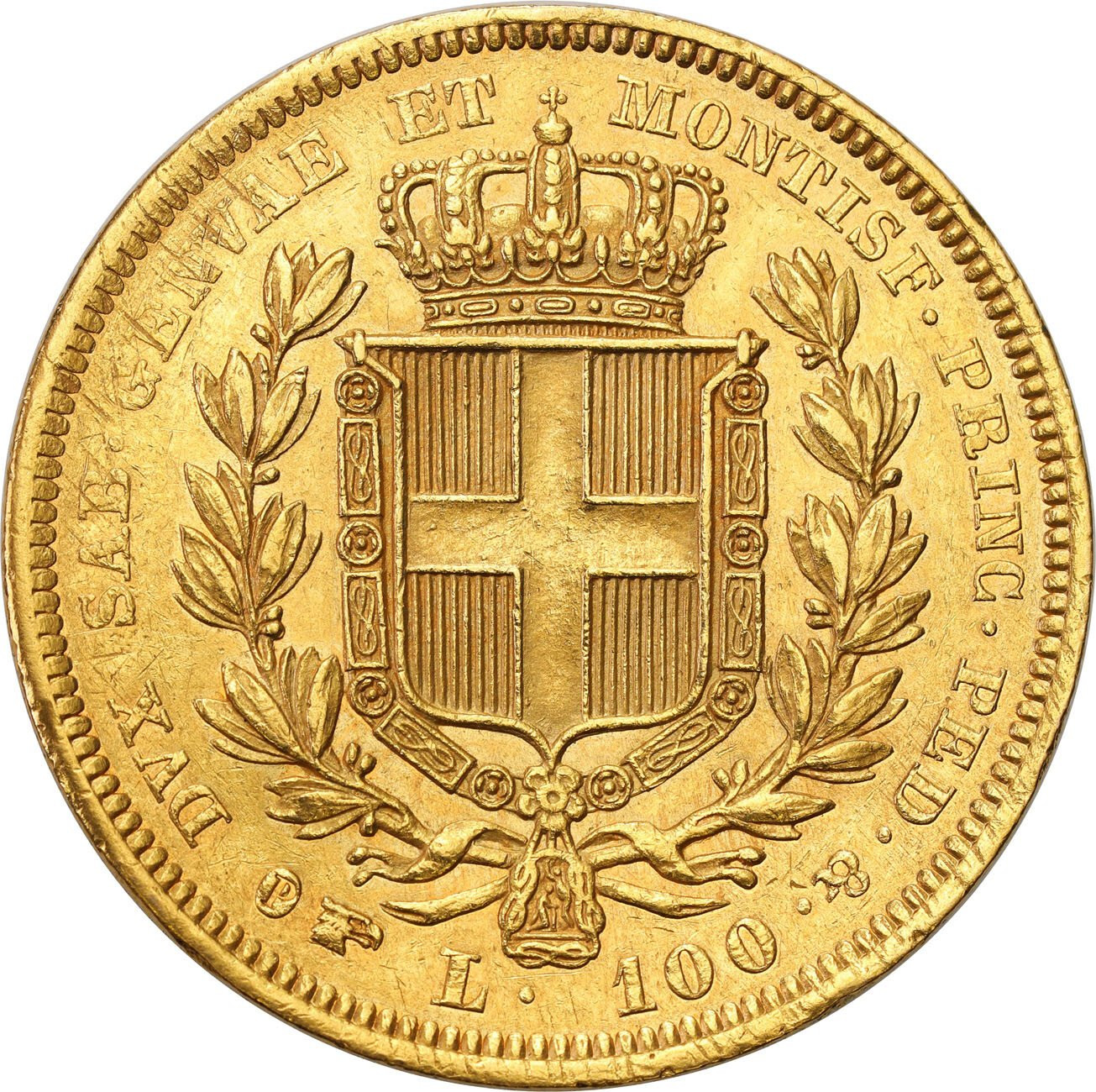 Włochy. Sardynia. Karol Albert (1831–1849) 100 lirów 1834, Turyn