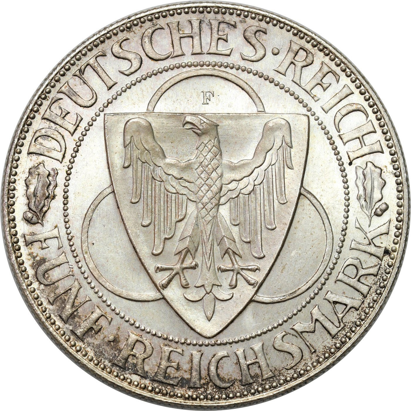 Niemcy, Weimar. 5 marek 1930 F, Stuttgart - PIĘKNE