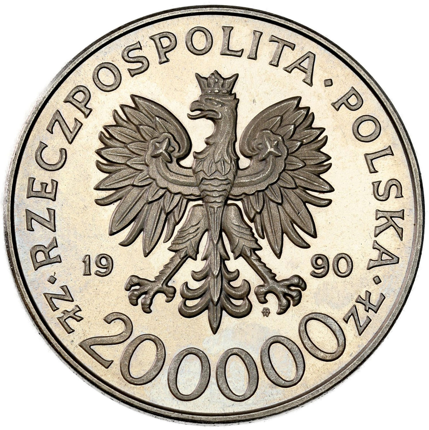 PRL. PRÓBA Nikiel 200 000 złotych 1990 – Bór Komorowski