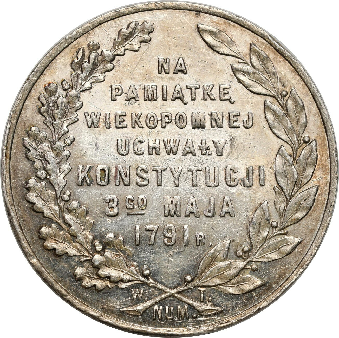 Polska. Medal 1916 - 125 lat Konstytucji 3-go maja - PIĘKNY