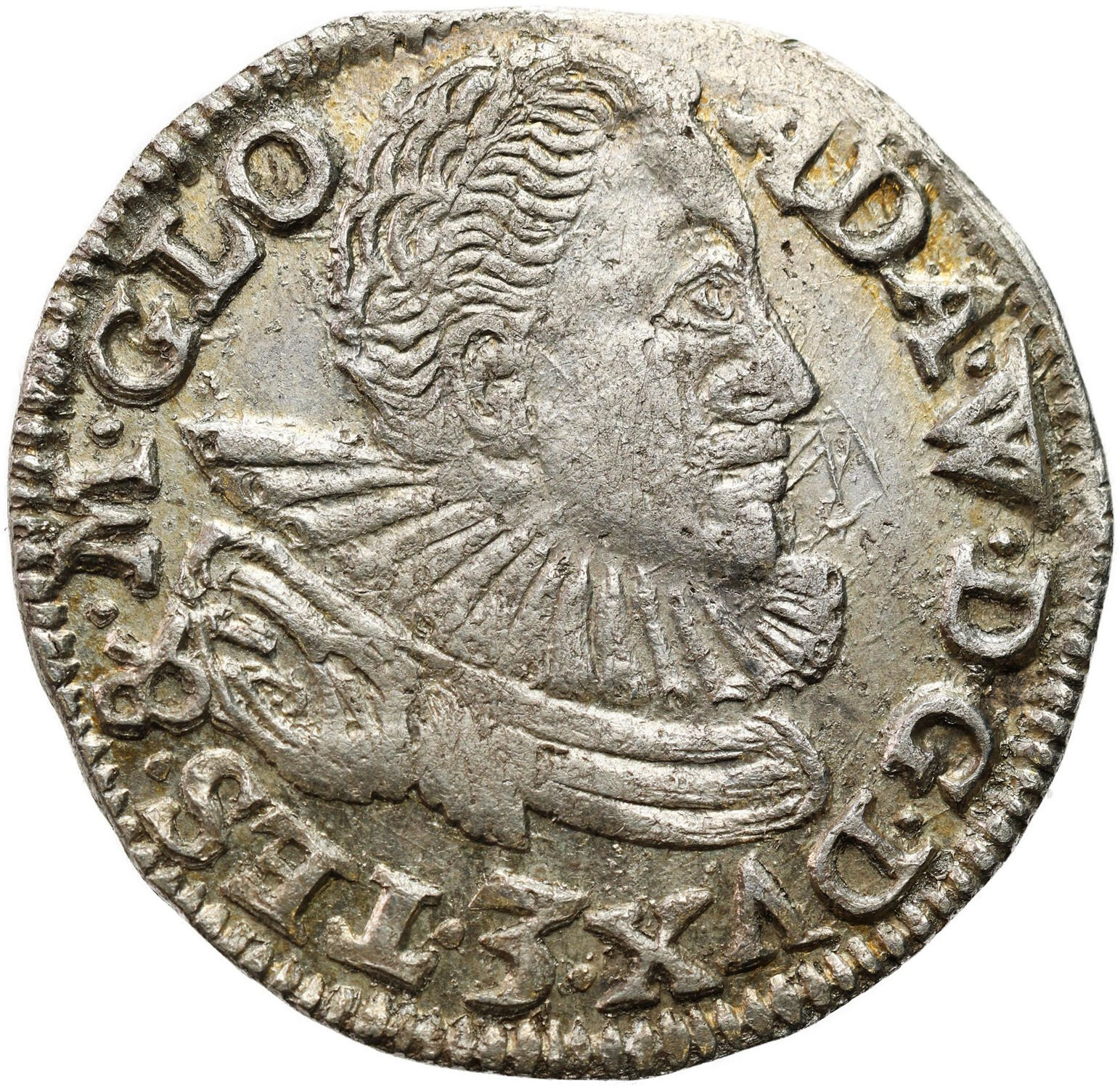 Śląsk, Księstwo Cieszyńskie. Adam Wacław (1579-1617). Trojak 1597, Cieszyn - RZADKOŚĆ