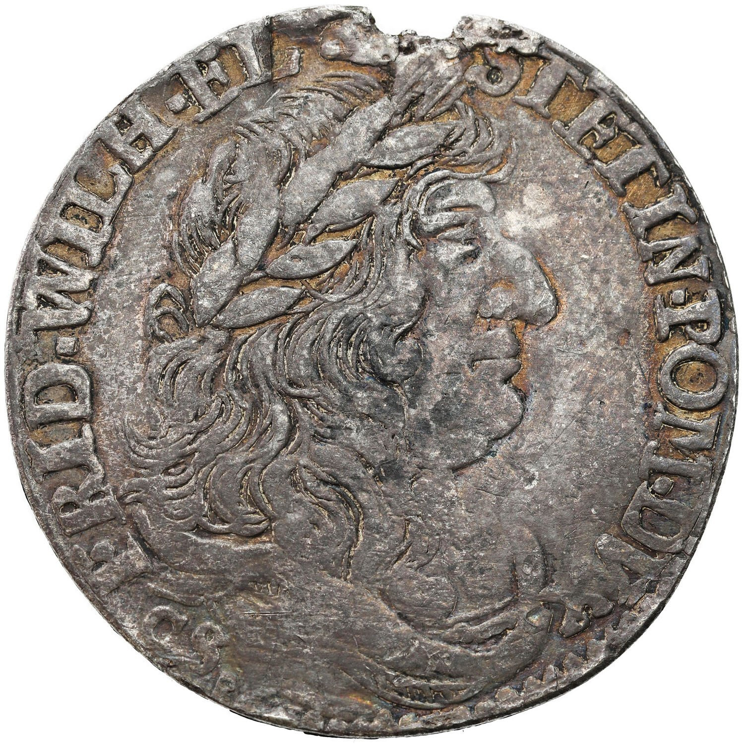 Pomorze. Karol XI (1660-1697). Odbitka w srebrze 2 dukatów 1677 CS, Berlin - na zdobycie Szczecina