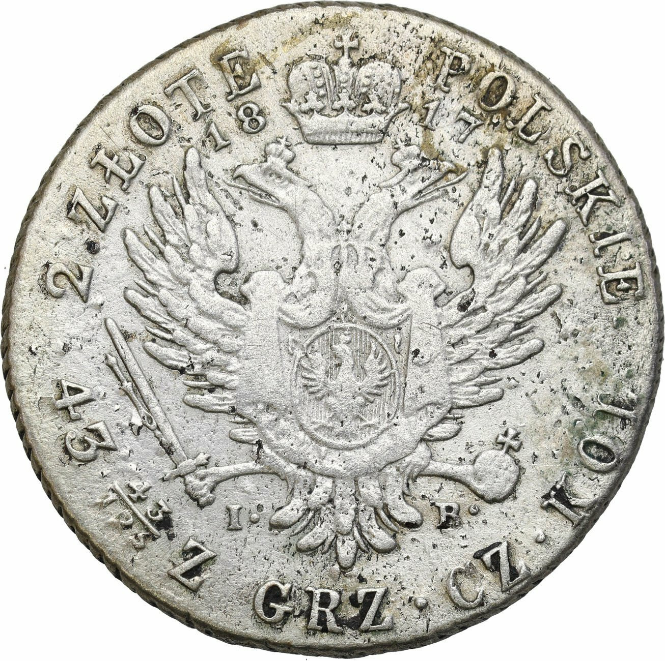 Królestwo Polskie. Aleksander l. 2 złote 1817 IB, Warszawa