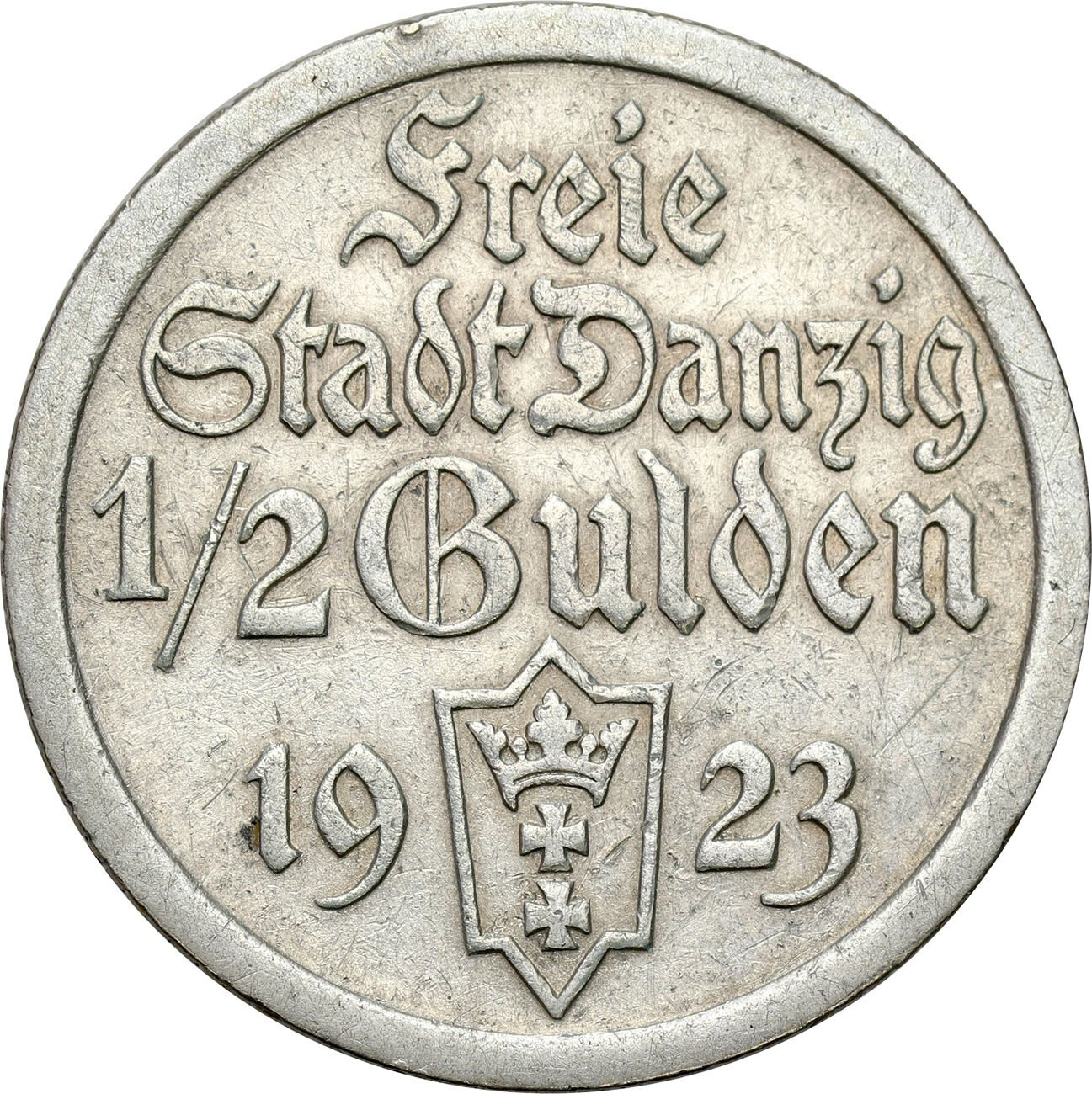 Wolne Miasto Gdańsk / Danzig. 1/2 Guldena 1923, Utrecht