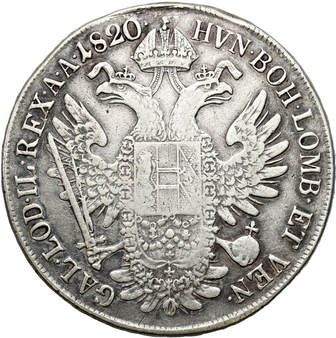 Austria, Franciszek II (1792–1835). Talar 1820 M, Mediolan