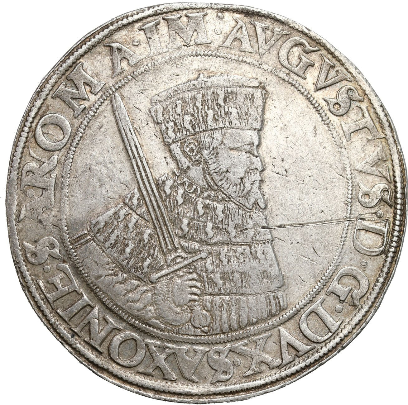 Niemcy, Saksonia, August (1553-1586). Talar 1555, Annaberg