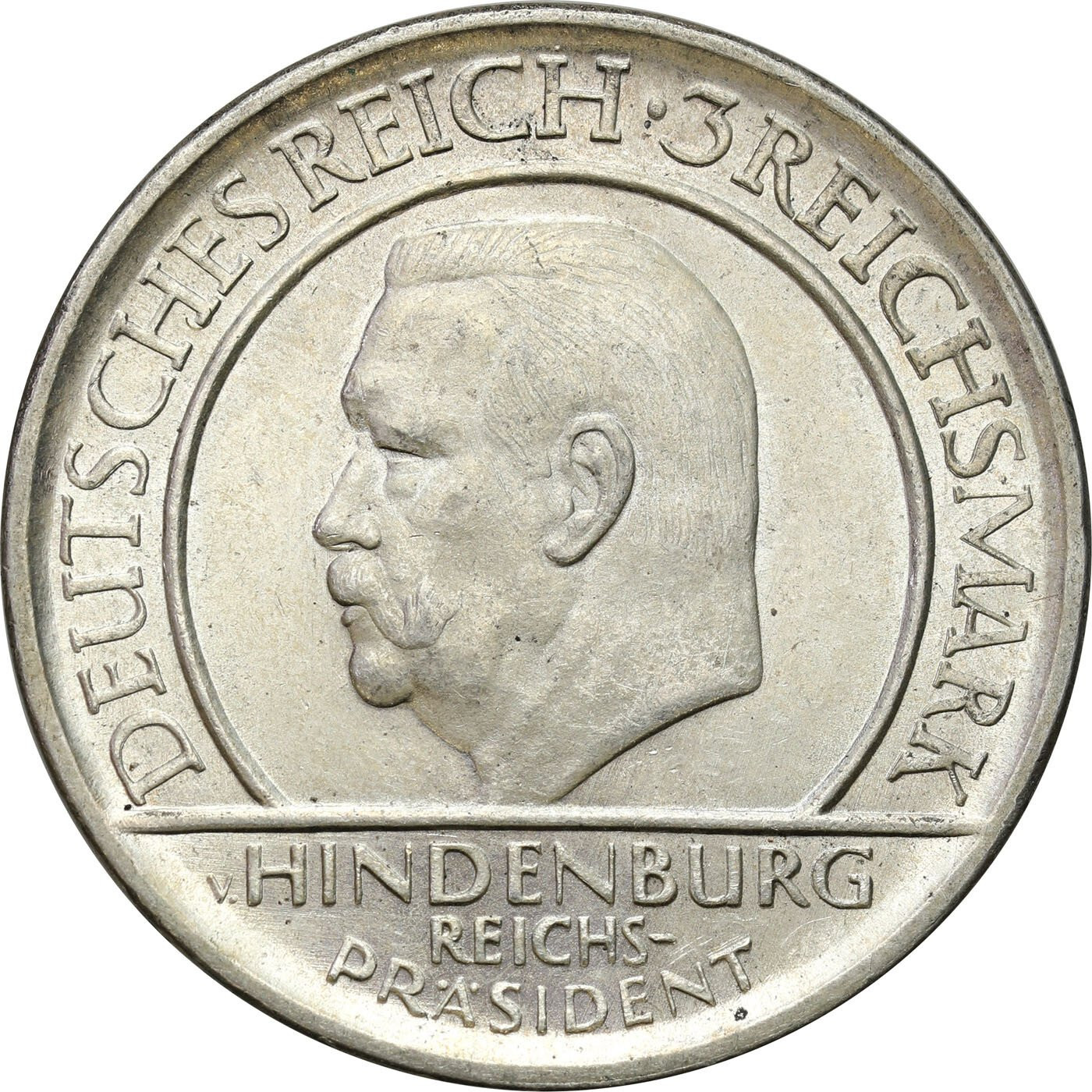 Niemcy, Weimar. 3 marki 1929 F, Stuttgart – PIĘKNE