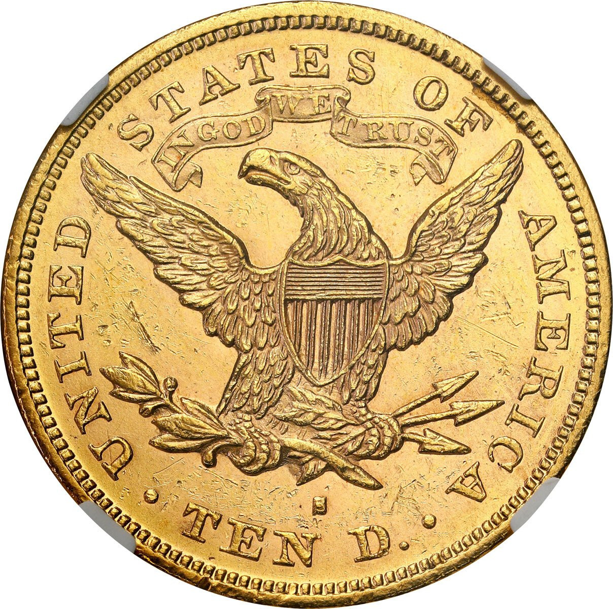 USA. 10 dolarów 1880 S San Francisco NGC MS60 PL (PROOF LIKE) - RZADKOŚĆ