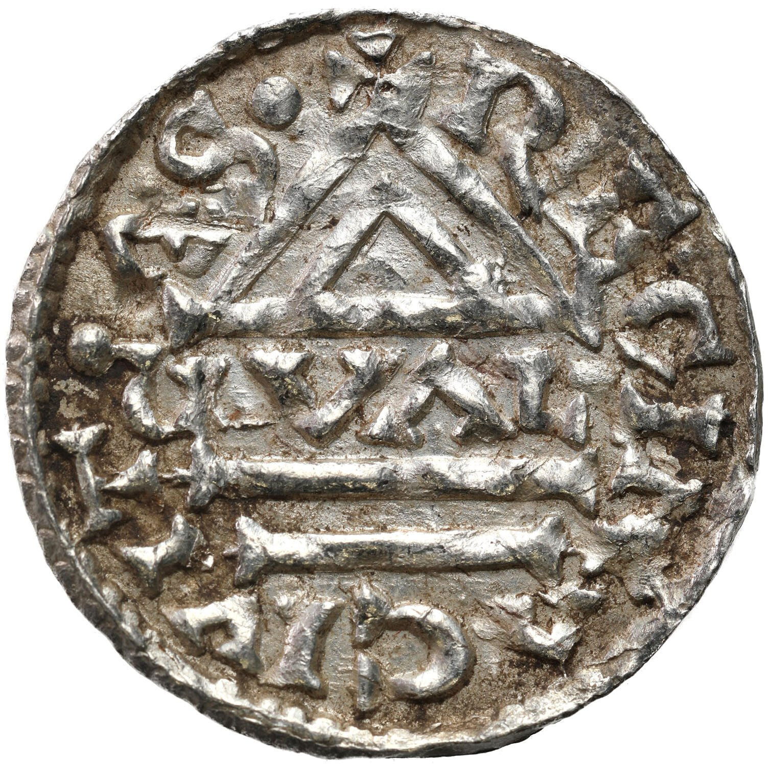 Niemcy, Bawaria, Ratyzbona. Henryk II Kłótnik II - drugie panowanie (985–995). Denar