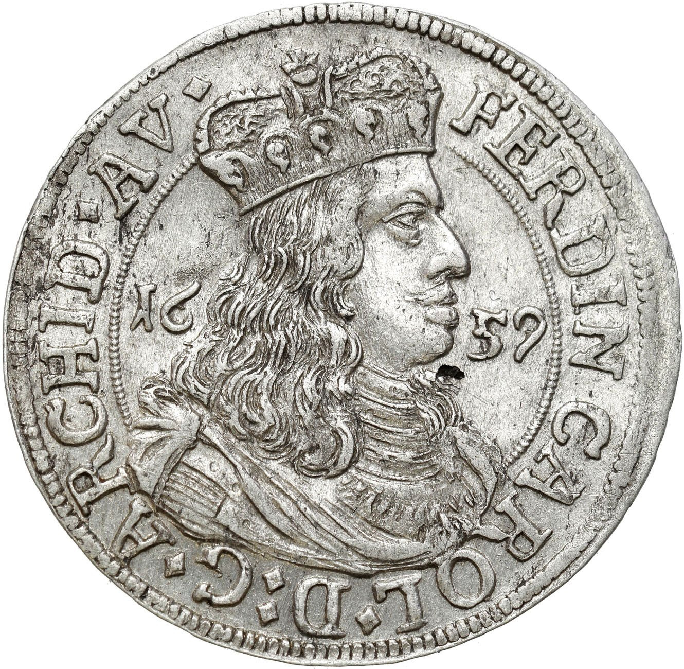 Austria, Ferdynand Karol (1632–1662), 3 krajcary 1659, Hall
