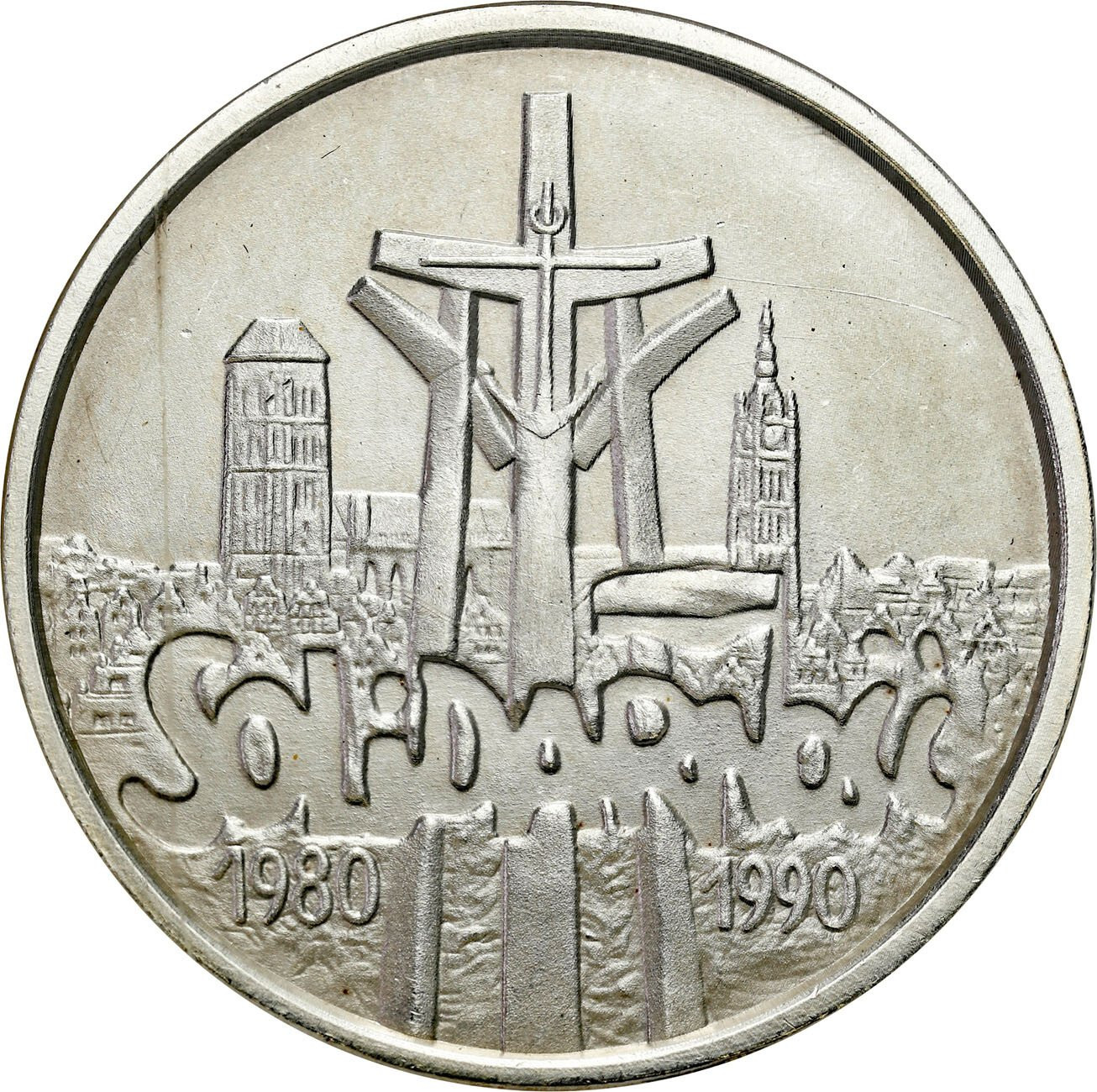 III RP. 100.000 złotych 1990 Solidarność typ B, PCG MS70 – RZADSZE