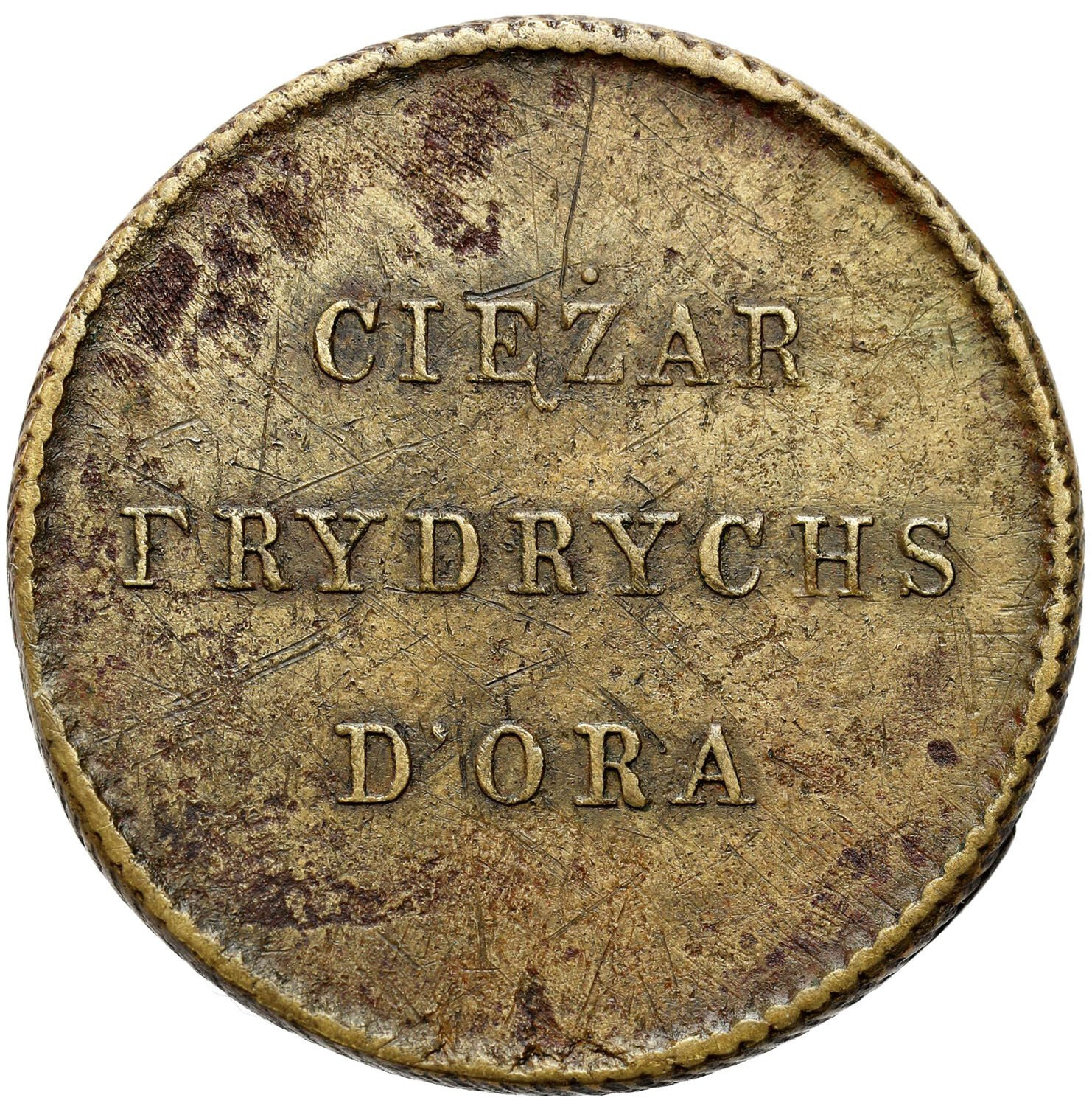 Królestwo Polskie/Rosja. Odważnik Friedrich d`ora pruskiego - RZADKI