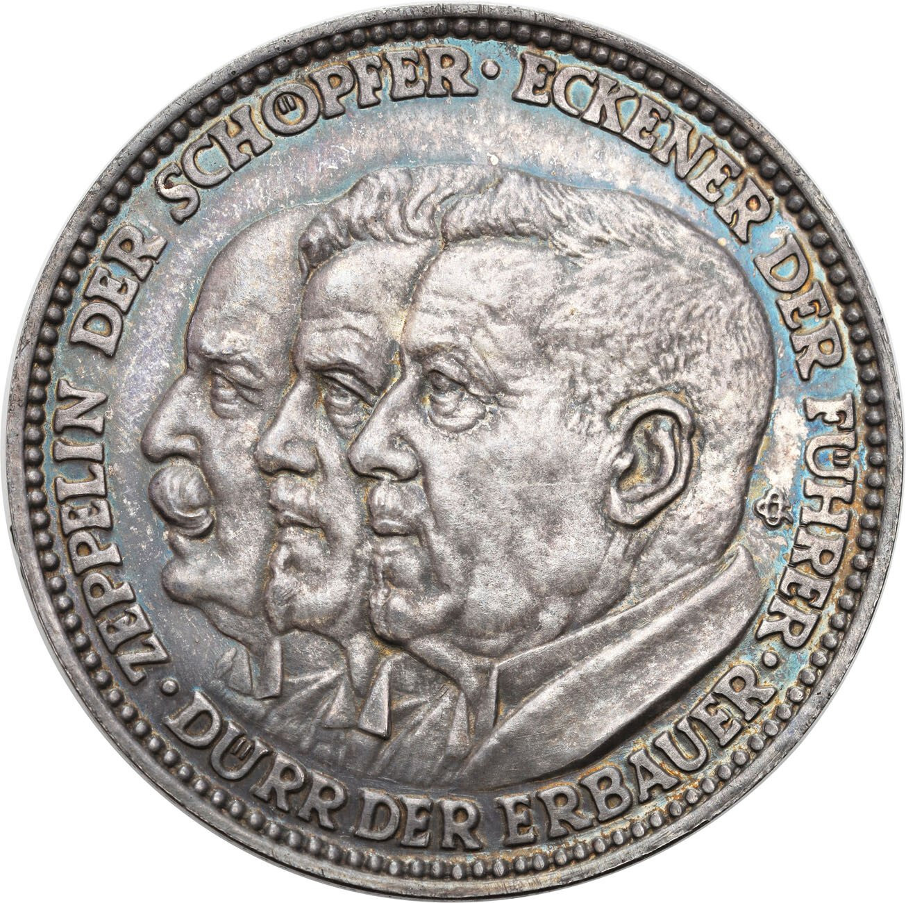 Niemcy, Weimar. Medal 1929 Graf Zeppelin, srebro