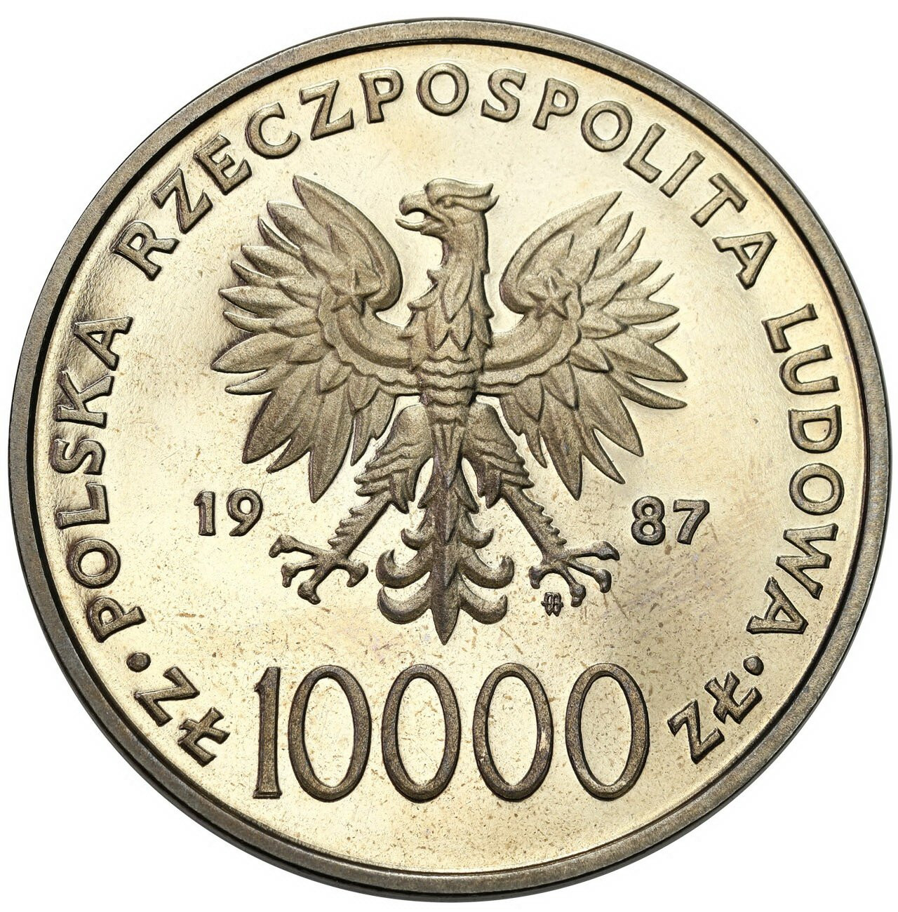 PRÓBA Nikiel 10.000 złotych 1987 Jan Paweł II