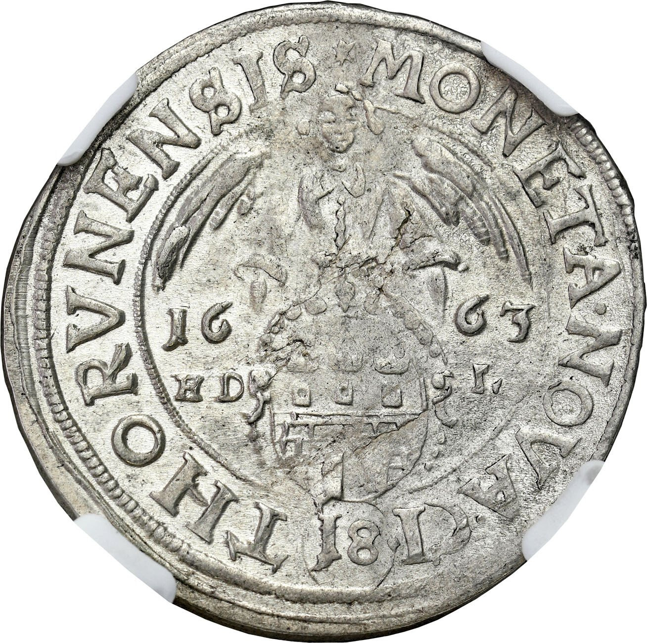 Jan II Kazimierz. Ort (18 groszy) 1663, Toruń NGC MS63 (2 MAX)