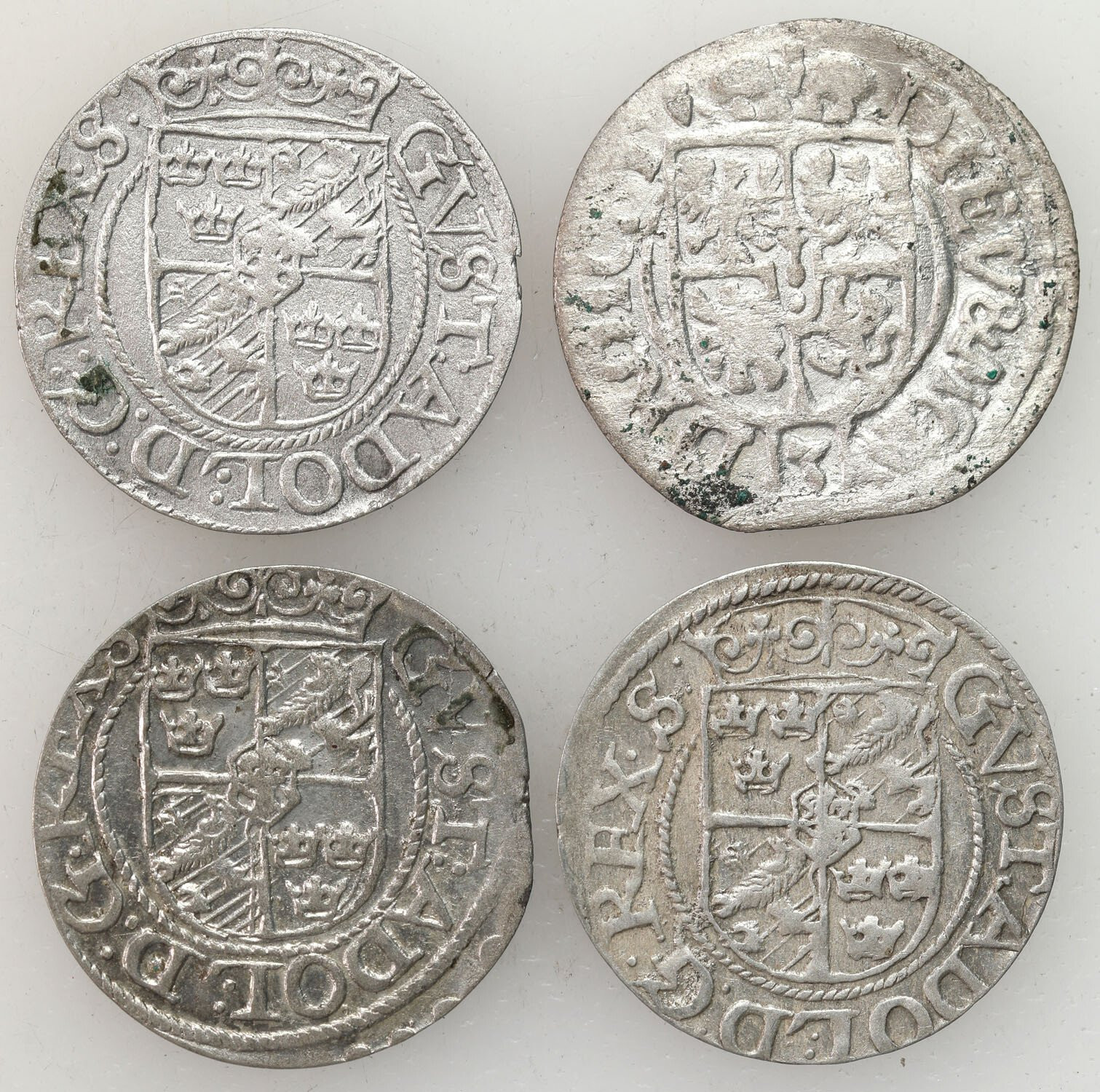 Gustaw Adolf, Jerzy Wilhelm. Półtorak 1624, zestaw 4 sztuk 