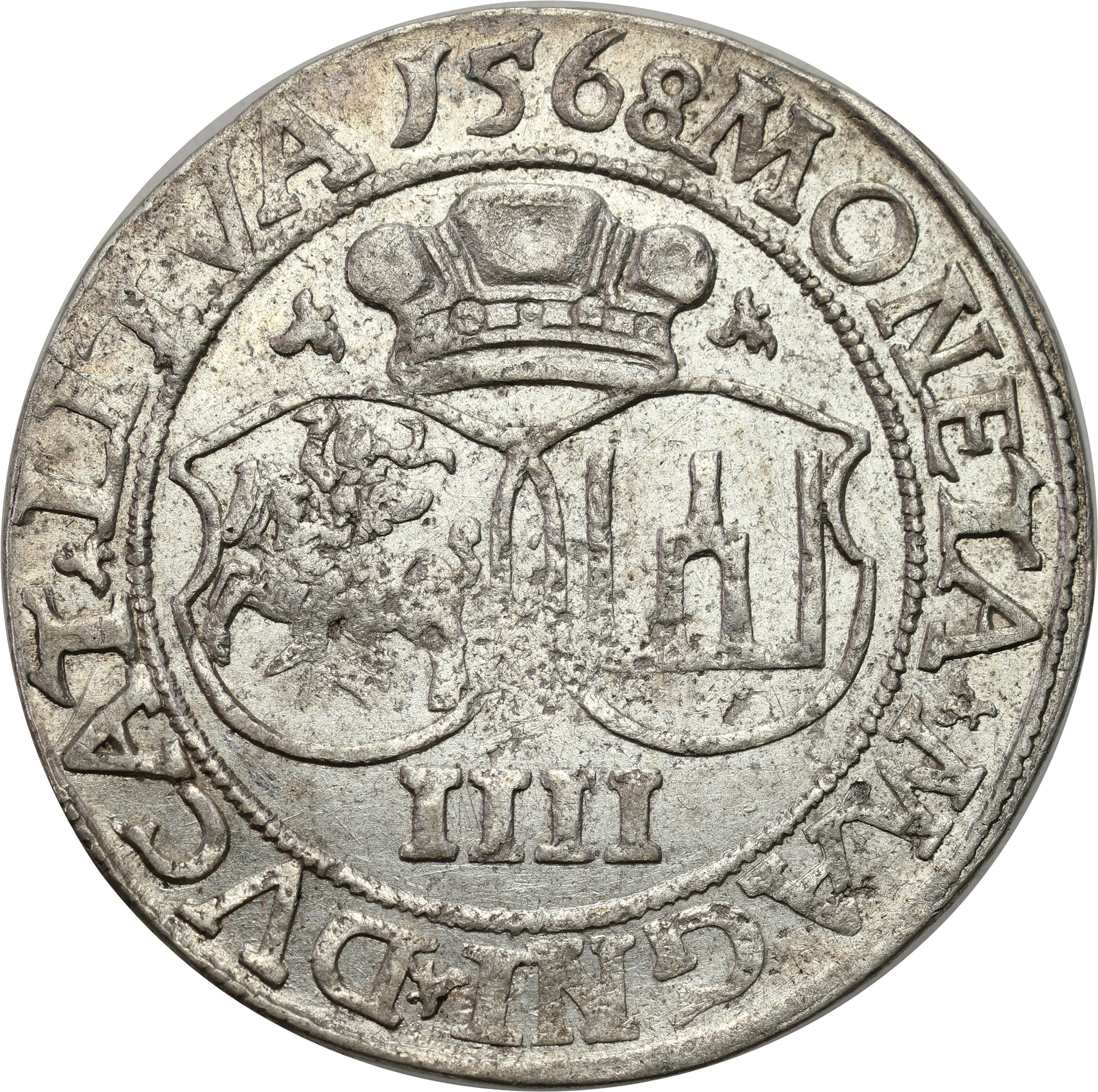 Zygmunt II August 1545-1572 - monety litewskie, czworak 1568, Wilno