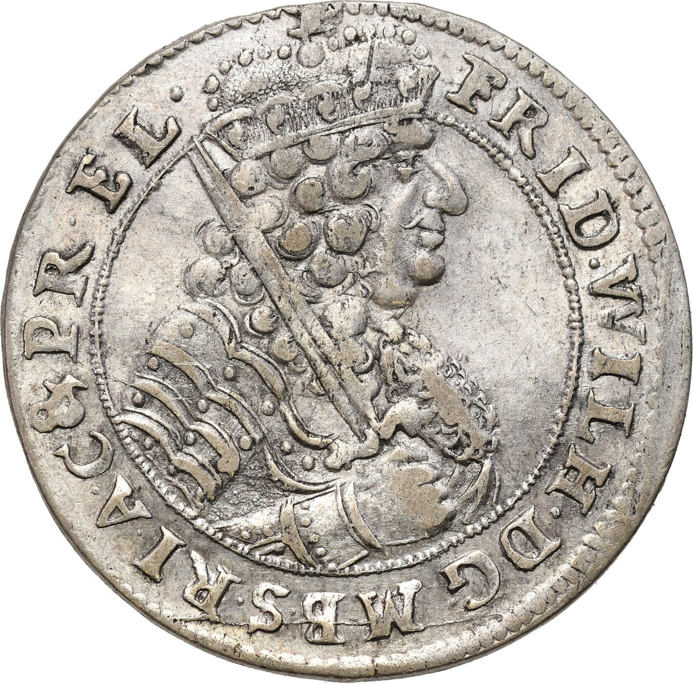 Niemcy, Prusy. Fryderyk Wilhelm. Ort (18 groszy) 1686 B-A, Królewiec - ŁADNY