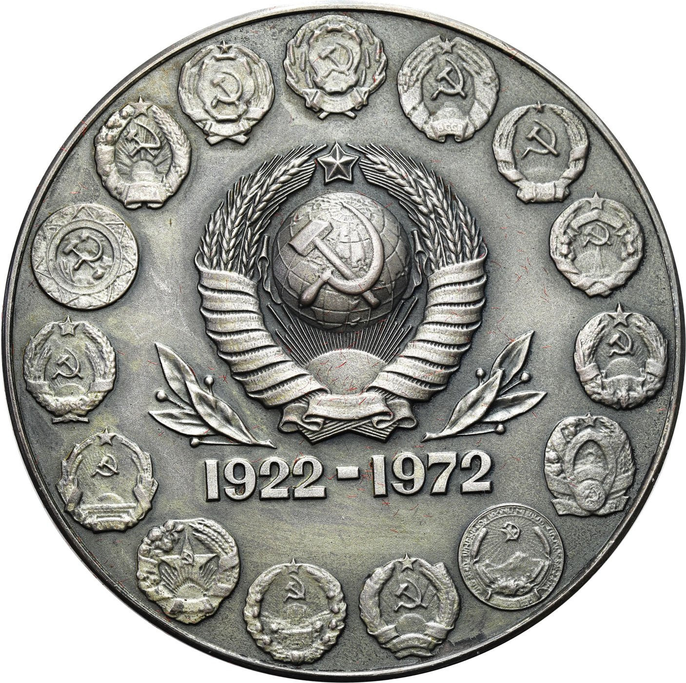 Rosja (Sow.) Medal 1972 - 50 lat ZSRR, srebro