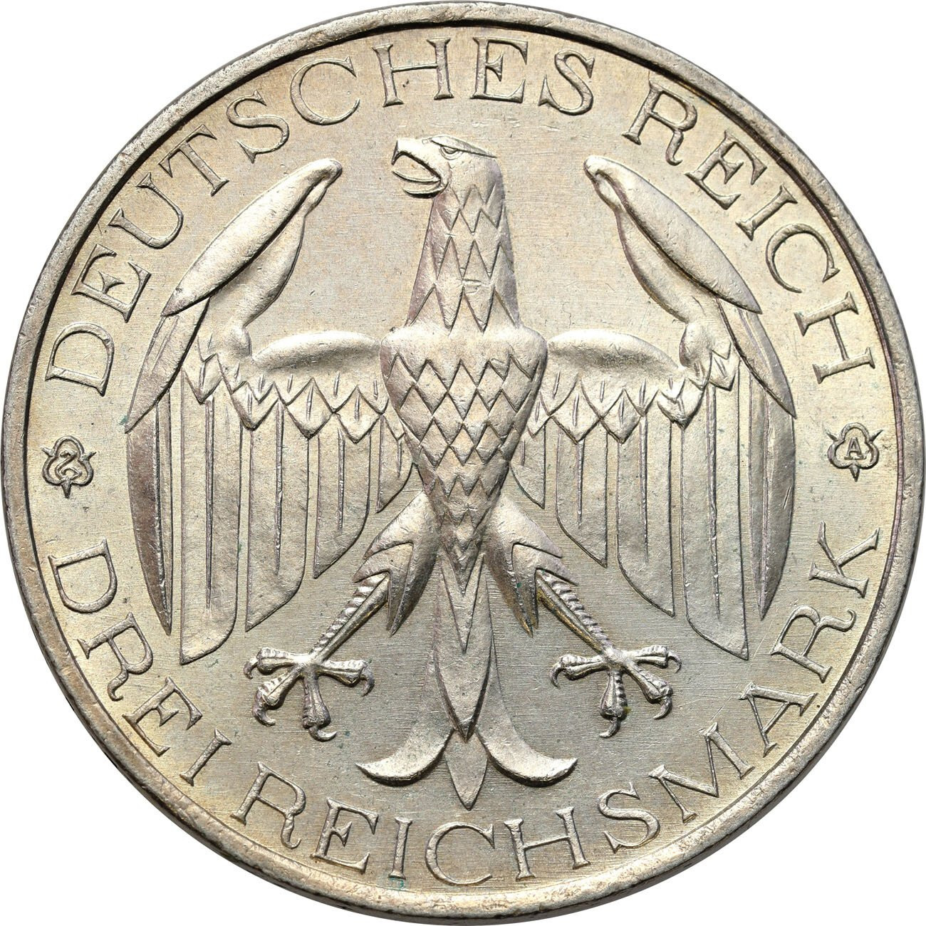 Niemcy, Weimar. 3 marki 1929 E, Muldenhütten – PIĘKNE 