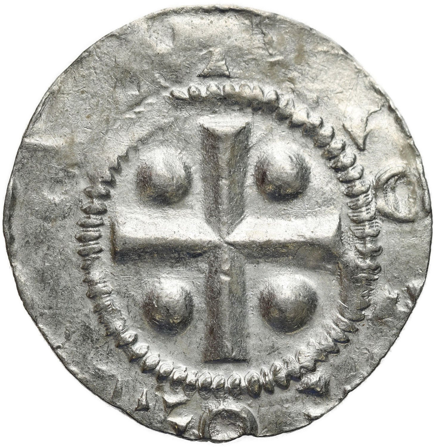 Niemcy, Frankonia – Moguncja. Otto III (983–1002). Denar - PIĘKNY
