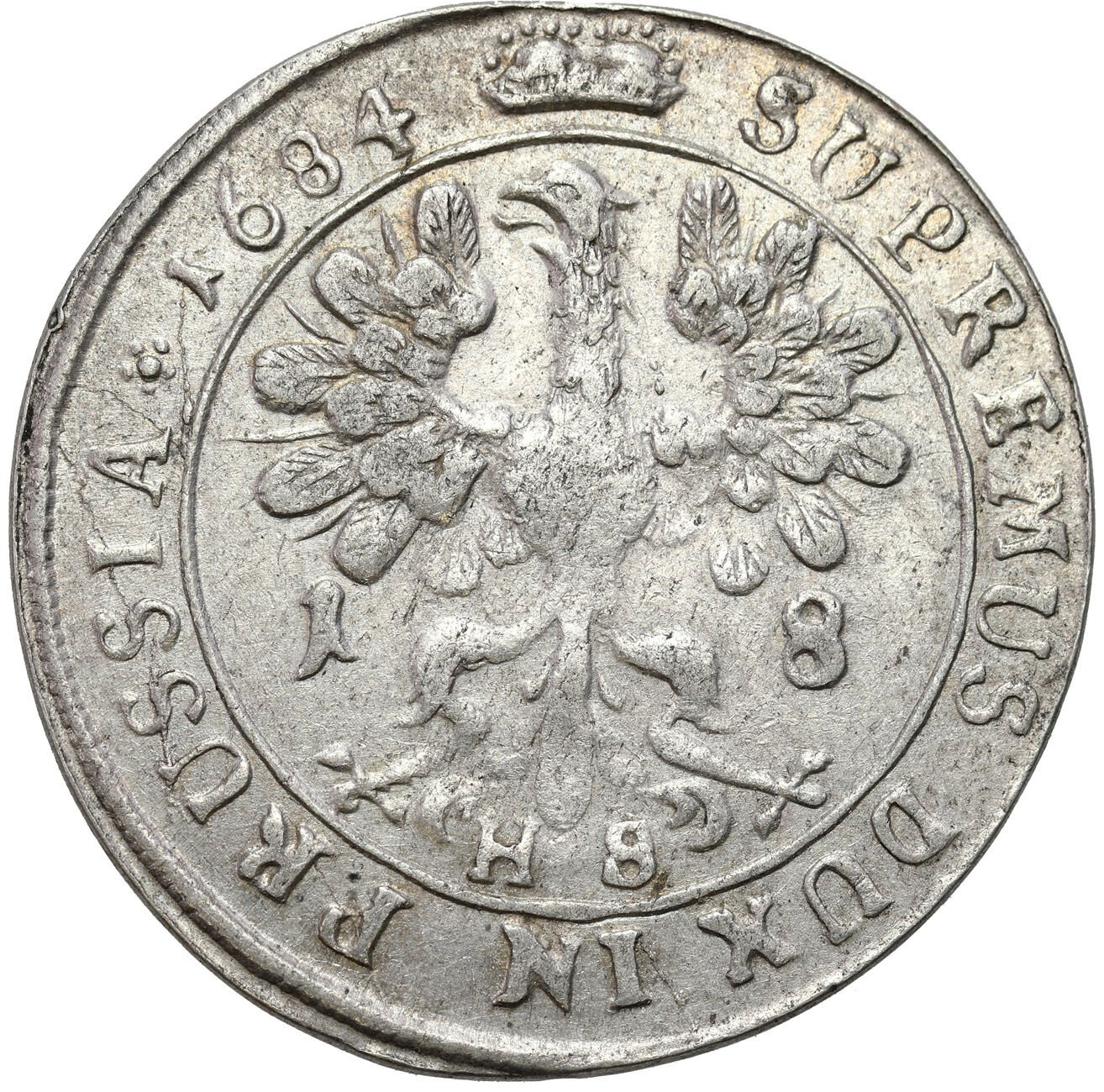 Niemcy, Prusy. Fryderyk Wilhelm. Ort (18 groszy) 1684 H-S, Królewiec - ŁADNY