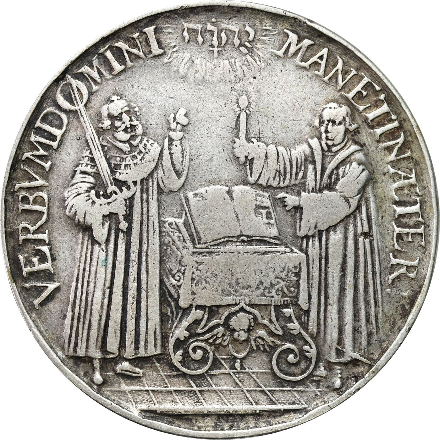 Niemcy, Saksonia. Medal na Stulecie Reformacji 1617